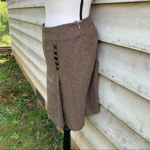 Vintage 90s Talbots Plaid Houndstooth Mini Skirt - Picture 3 of 15